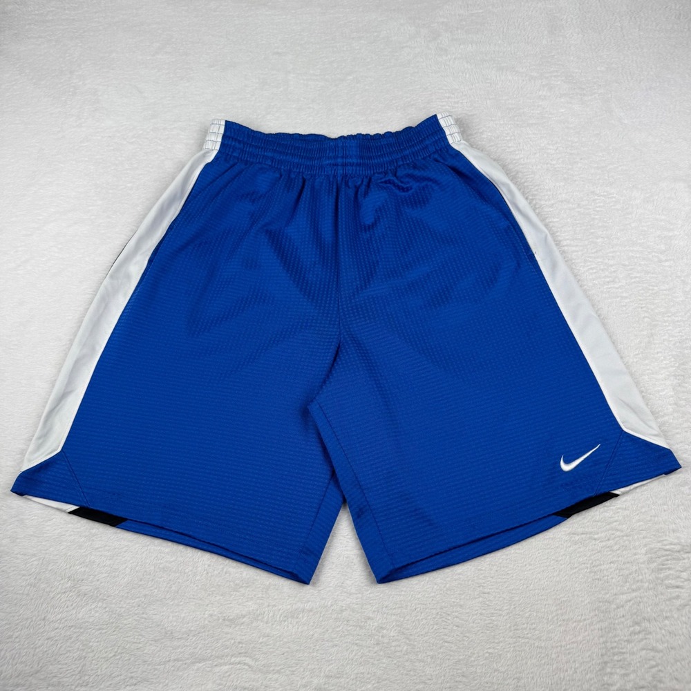 Nike Basketball Shorts Mens Large Blue Mesh Athletic Swoosh 639846-453